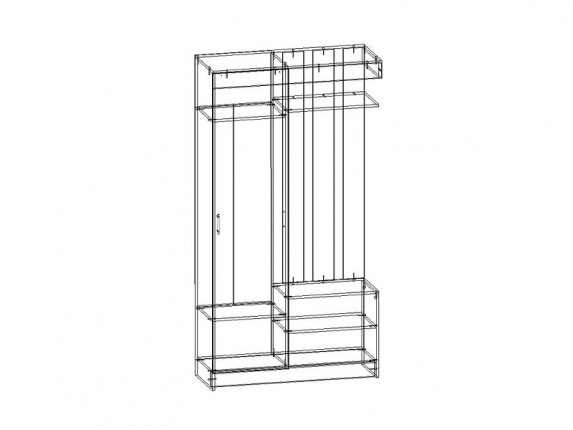 Прихожая-купе ПВ-5 венге-дуб белфорт